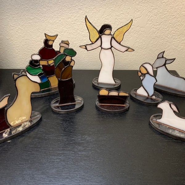 Glass Nativity Set Etsy