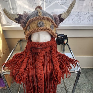 Viking Helmet with Removable Beard.