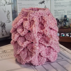 Pink Dragon Scale Dice Bag