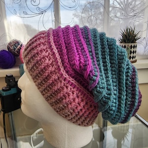 Beach Flower Slouchy Beanie
