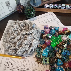 Platinum Dragon Scale Dice Bag