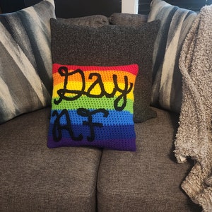 Gay AF Pride Pillow