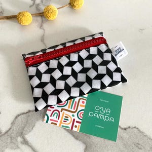 Porte-Monnaie en Tissu - Modèle Prisma Noir | Oya Pampa