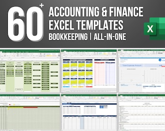 60+ Accounting & Finance Excel Templates ǀ Bookkeeping ǀ All-In-One