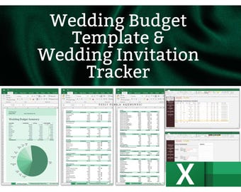 Wedding Budget Template & Wedding Invitation Tracker (Digital Download)