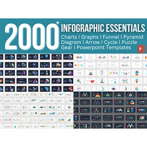 2000+ Infographic Essentials: Charts ǀ Graphs ǀ Funnel ǀ Pyramid ǀ Diagram ǀ Arrow ǀ Cycle ǀ Puzzle ǀ Gear ǀ Powerpoint Templates
