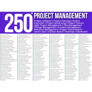 250+ Project Management Templates: Project Initiation ǀ Project Planning ǀ Project Execution ǀ Project Monitoring ǀ Project Closure