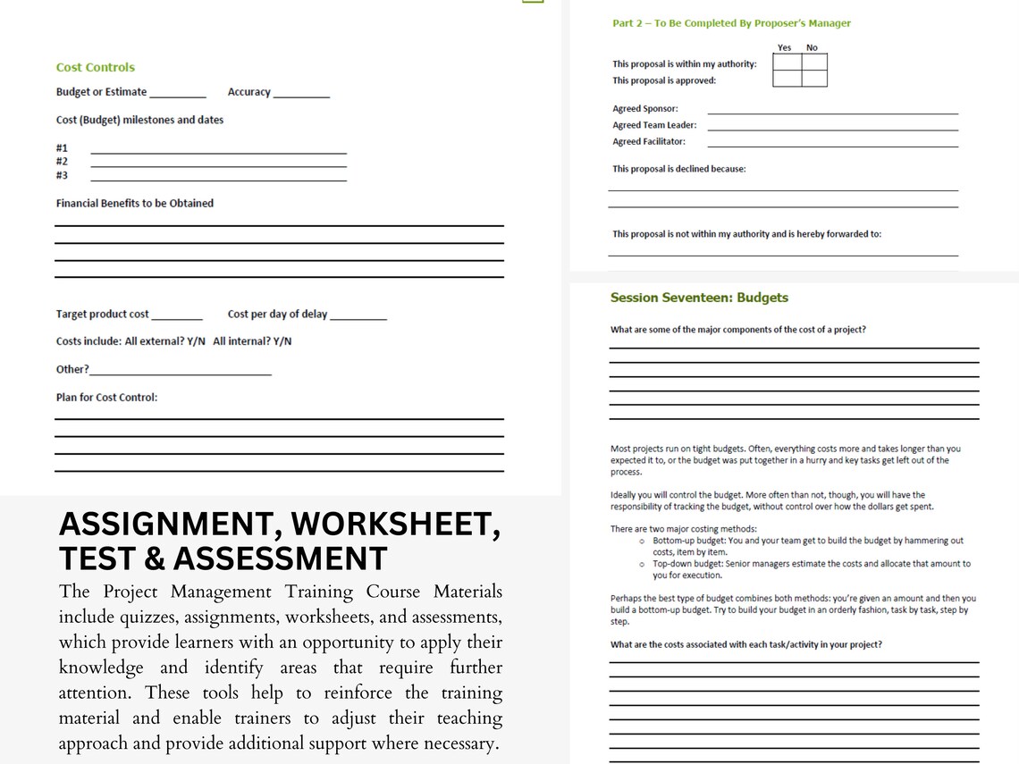 Project Management Training Course Materials: Trainer’s Guide ǀ Learner ...