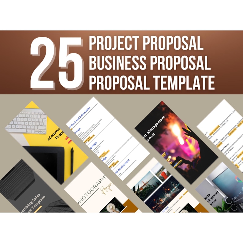 1.One-Page Project Proposal 
2.Sales Proposal  
3.Website Development Proposal
4.Events Management Proposal  
5.Upwork Proposal
6.Search Engine Optimization(SEO) Proposal 
7.SAP Proposal
8. Website Redesign Proposal