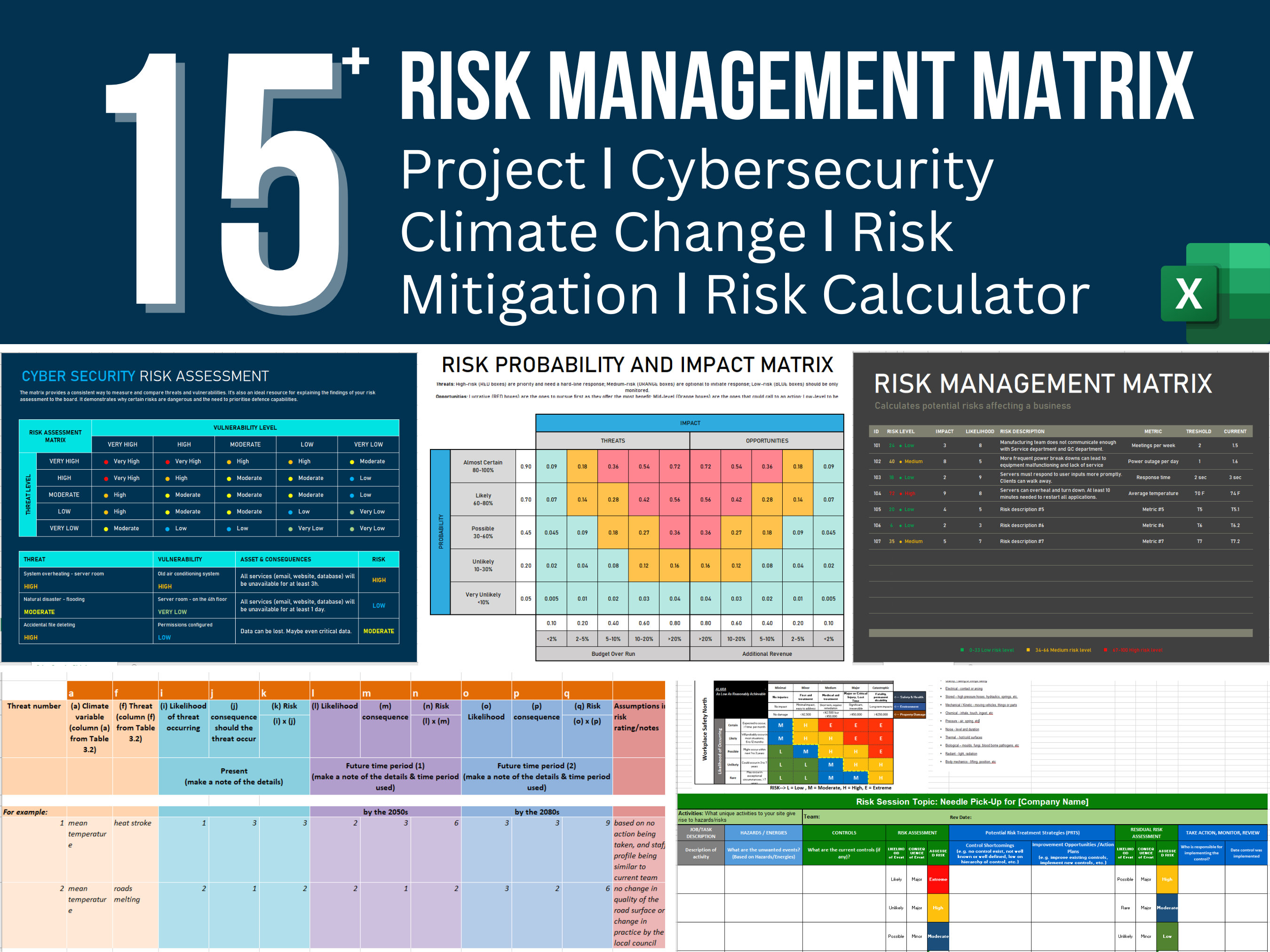 15 Risk Management Matrix: Project ǀ Cybersecurity ǀ Climate Change ǀ ...