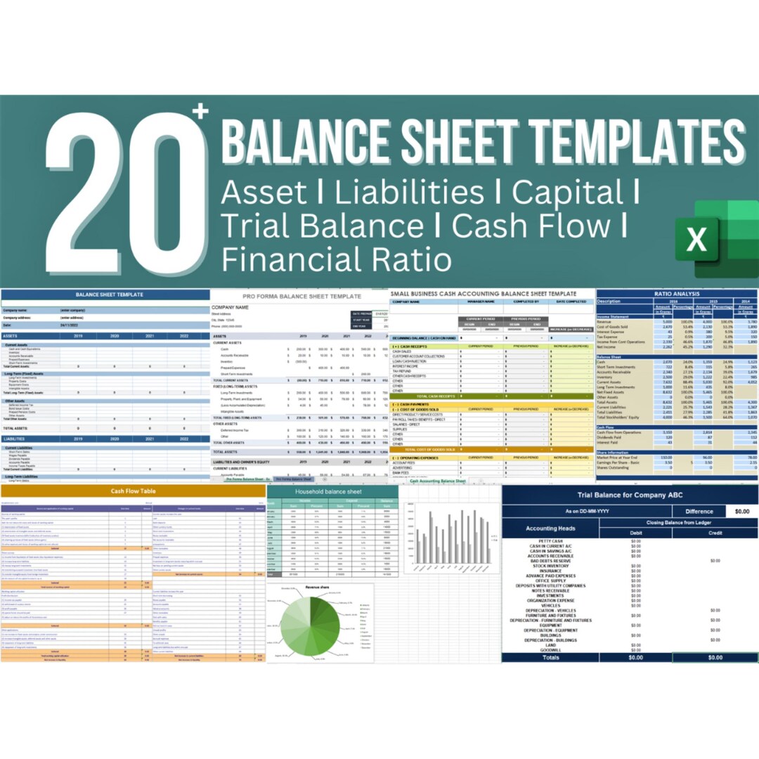 20+ Balance Sheet Templates: Asset ǀ Liabilities ǀ Capital ǀ Trial ...