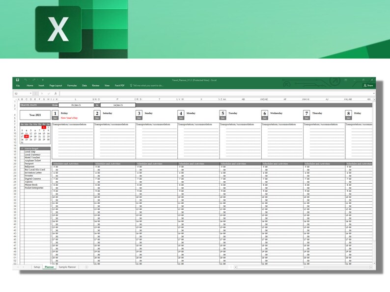 10 Travel Planner ǀ Business Trip Budget ǀ Vacation Organizer ǀ Travel