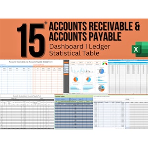 15+ Accounts Receivable & Accounts Payable: Dashboard ǀ Ledger ǀ Statistical Table