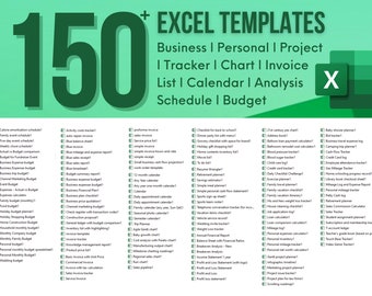 150+ Excel Templates: Business ǀ Personal ǀ Project ǀ Tracker ǀ Chart ǀ Invoice ǀ List ǀ Calendar ǀ Analysis ǀ Schedule ǀ Budget