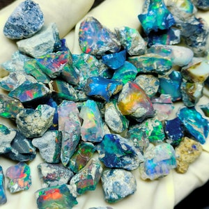 1. KG lot AAAA Natural Ethiopian Black Opal Rough Stone, Welo Fire Opal, Black Raw Opal, Black opal crystal, black opal rough 8/18mm