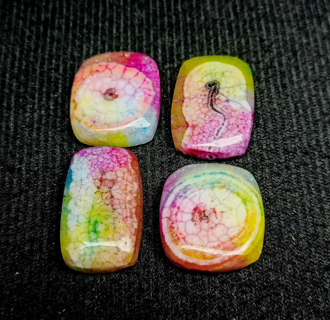 Rainbow Multi Solar Quartz Gemstone, Natural Solar Quartz Cabochon ...