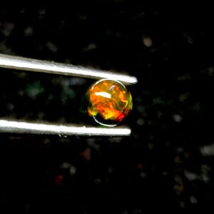 Natural Black Ethiopian Opal Cabochon: AAA Quality 3MM Round Gemstone