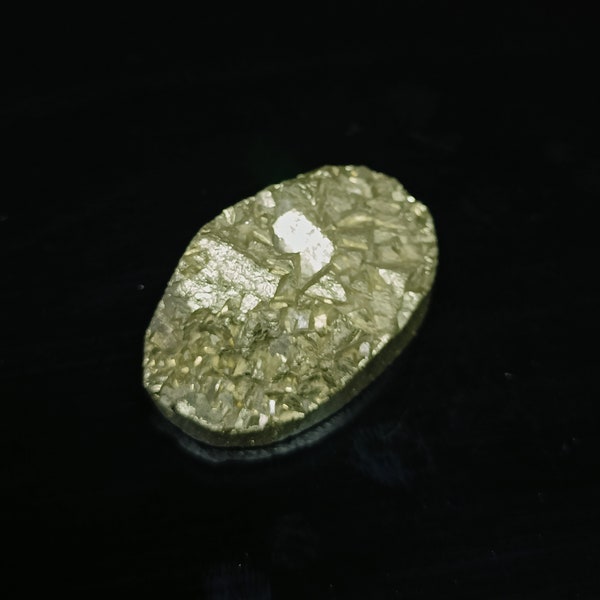 Pyrite Gemstone, Natural Golden Pyrite Druzy Stone, AAA+ Quality Golden Pyrite Druzy For Jewelry Making Loose Gemstone. 27x16x8 MM.