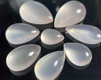 Rose Quartz Cabochon Gemstone: Calibrated Oval, Loose Stone for Jewelry Making