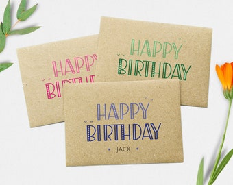 Birthday Money Envelope – Personalised Money Wallet, Gift Card Envelope, Birthday Envelopes