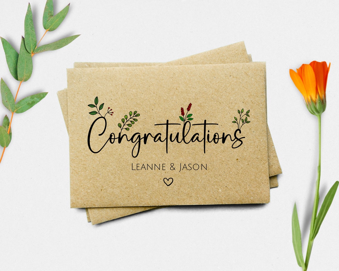 Personalised Envelope for Wedding Gift / Congratulations Engagement