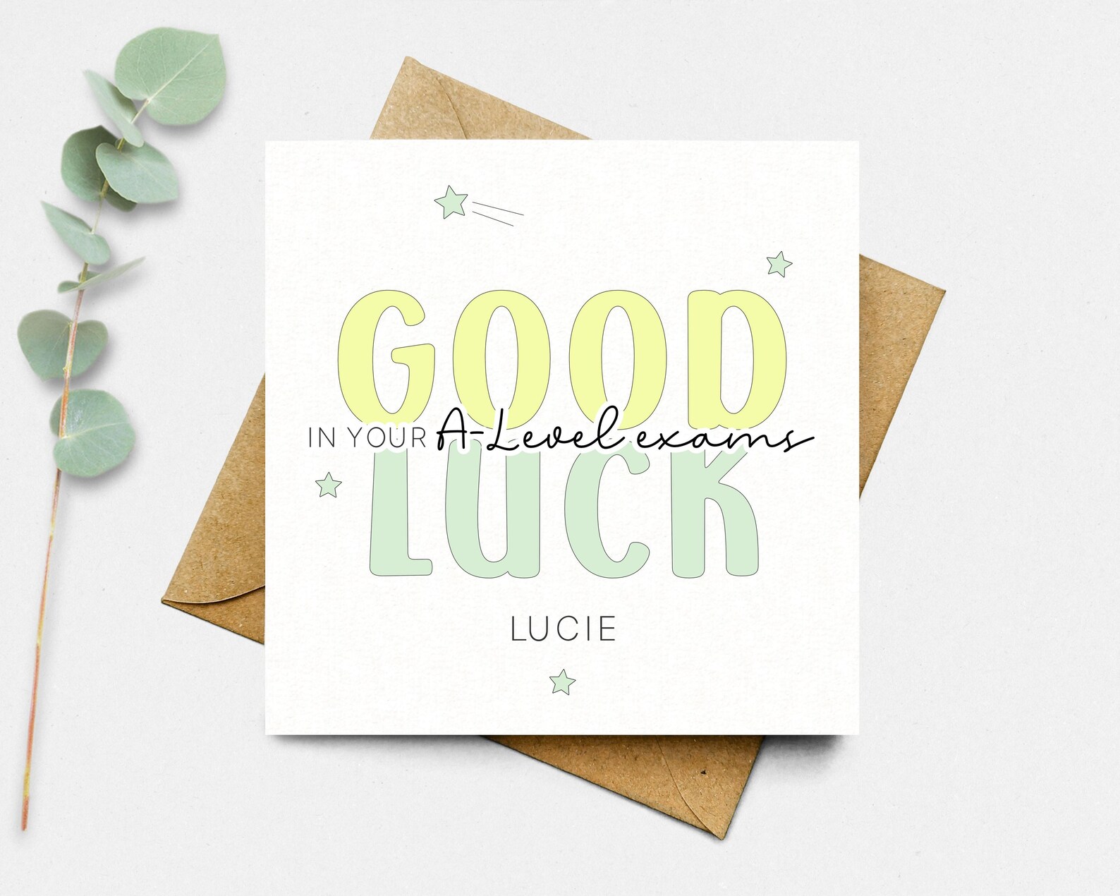 Good Luck in Your Exams Card - Personalised Good Luck in Your GCSE ...