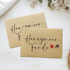 Honeymoon Funds Money Envelope, Envelope for Wedding Gift, Money Wallet, New Couple, Just Married, Honeymoon Fund image 2