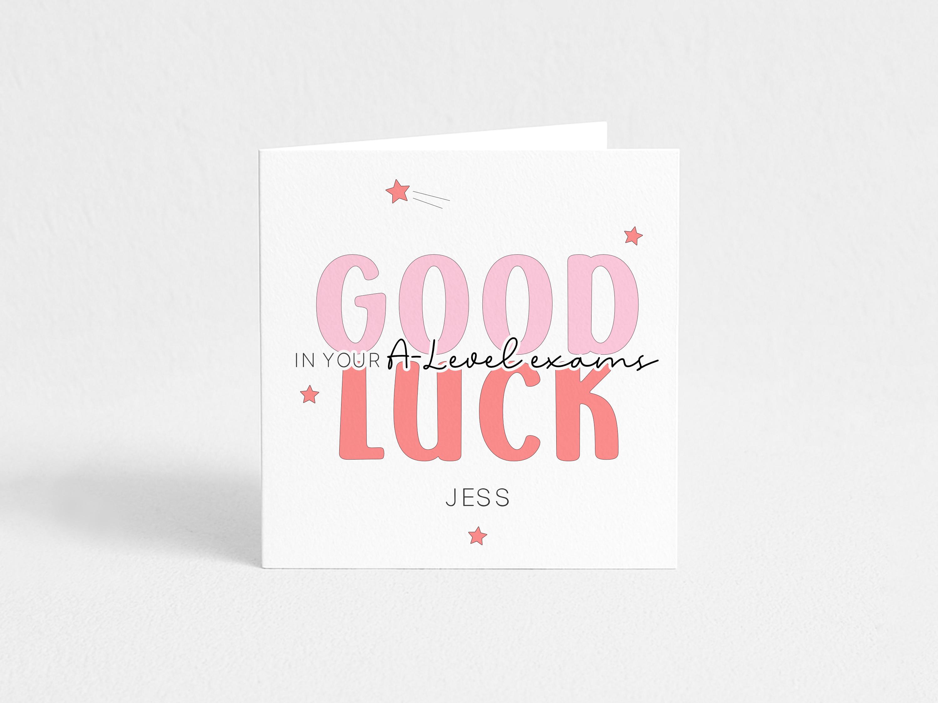 Good Luck in Your Exams Card - Personalised Good Luck in Your GCSE ...