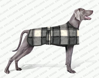 Cappotto avvolgente e caldo per cani waimaraner / abbigliamento invernale per cani/ mantella calda per cani taglia media e taglia grande.