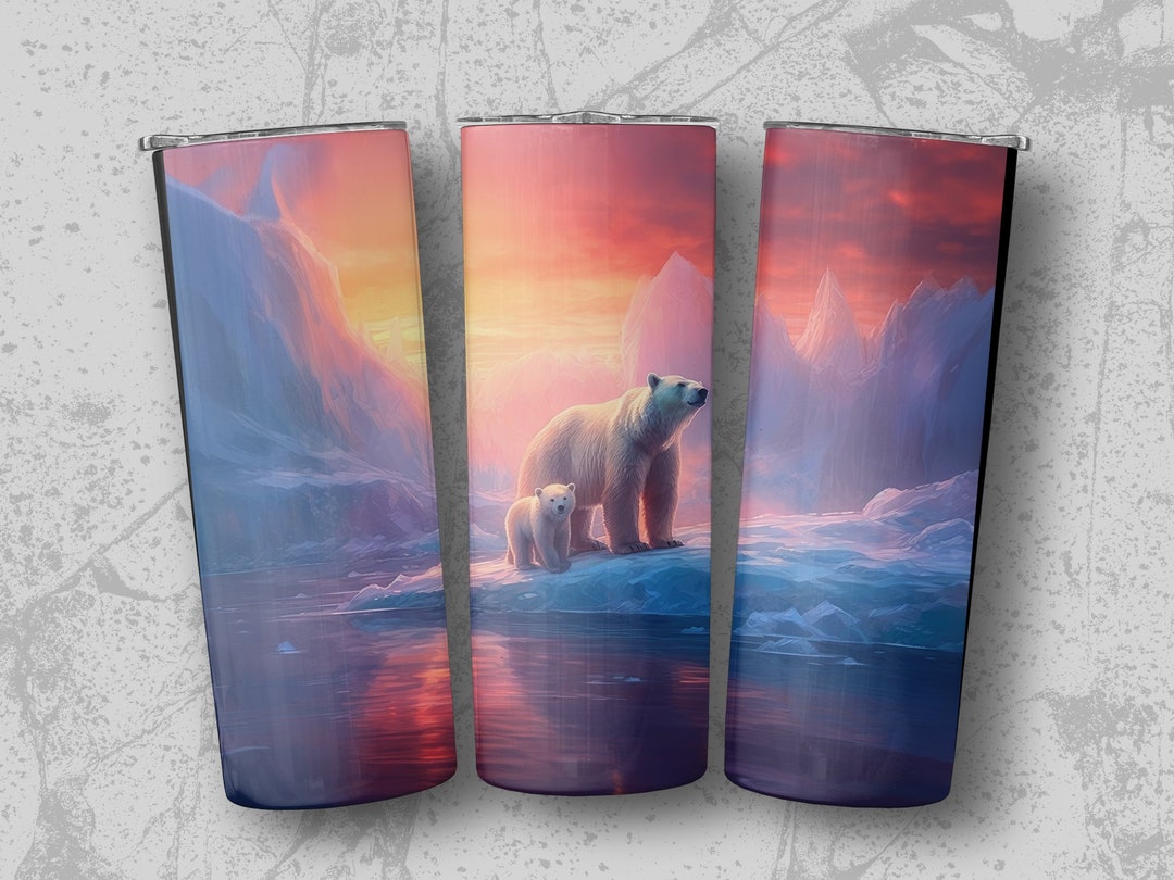 Arctic Wonders Polar Bear Fantasy Art 20oz Tumbler Design, Sublimation ...