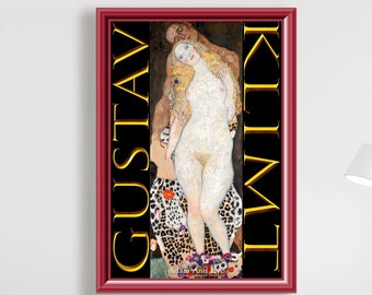 Adam And Eve - Gustav Klimt | Downloadable Art Nouveau Print, Modern Digital Wall Art, Printable Museum Poster, Gallery Home Decor Download