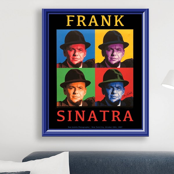Frank Sinatra Photo | Classic 50s Musician Poster, Vintage Rat Pack Digital Wall Art Download Print, Printable 60s Pop Art Style Home Decor