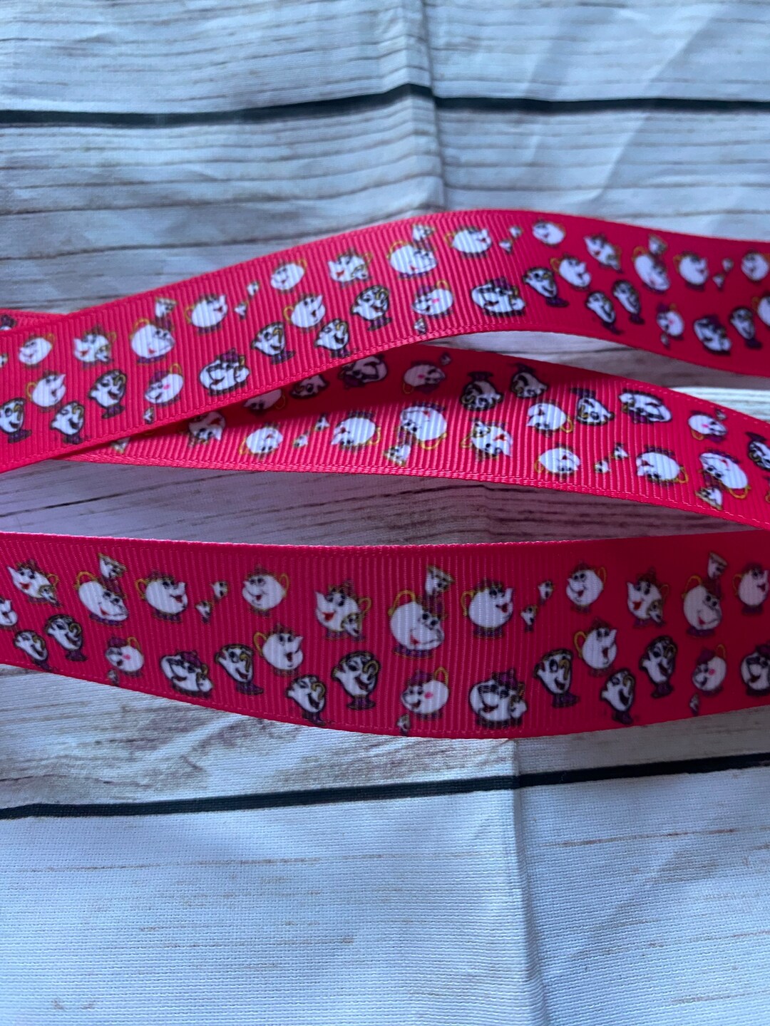 Mrs Potts and Chip Ribbon 1 Metre 100cm Beauty and the Beast Etsy