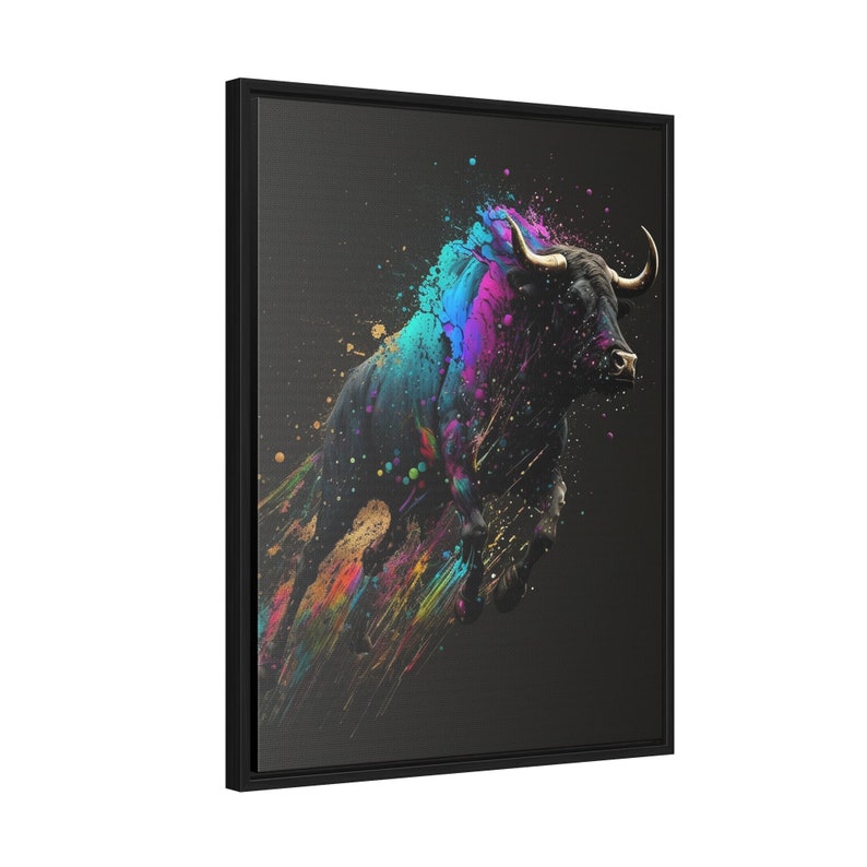 Raging Bull, Digital Art, Canvas, Framed Canvas, Canvas Pictures