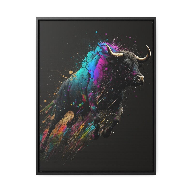 Raging Bull, Digital Art, Canvas, Framed Canvas, Canvas Pictures