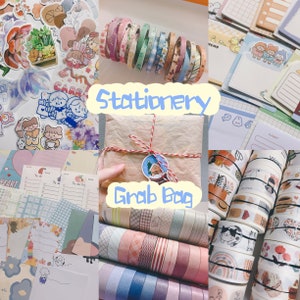 Stationery Grab Bag | Stickers, Washi Tapes, Memo Notes, Post-it Notes, Writing Papers, Journaling, Scrapbooking