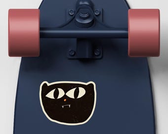 Catpire Cat Sticker - Silly Funny Kawaii Cat, Matte Waterproof Vinyl Decal for Laptop, Water Bottle, and MORE