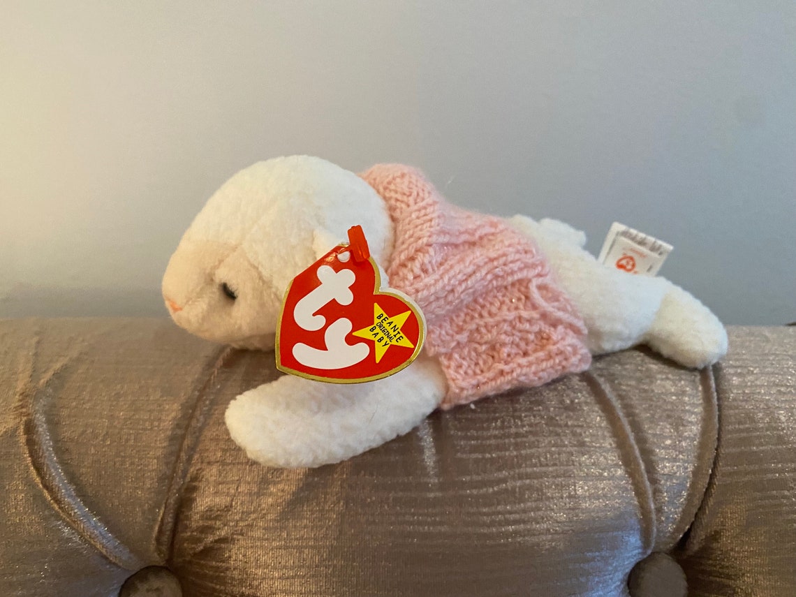 Ty Beanie Baby Fleece Lamb March 21, 1996 Etsy