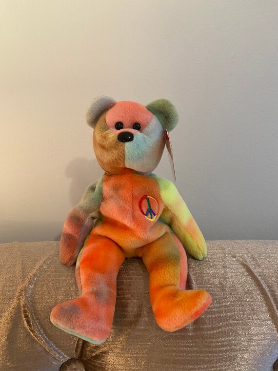 Beanie baby peace bear feb store 1 1996
