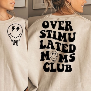 Überstimulierte Moms Club PNG| Überstimuliertes png| Überstimulierte Mama png| Sofortiger Download| Sublimation