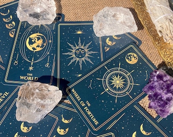BESTSELLING TAROT DECK 78, Fortune Telling, Cute Tarot Deck, Unique Tarot Deck, Tarot Reading, Tarot Guidebook, Beginner Tarot