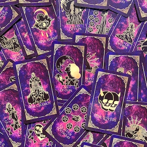 Bestseller Tarot deck, Tarot Deck 78 Cards, Wheel Of Fortune, Cute Tarot Deck, Unique Tarot Deck, Indie tarot deck