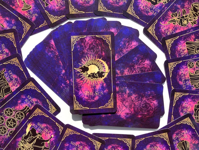 Bestseller Tarot deck, Tarot Deck 78 Cards, Wheel Of Fortune, Cute Tarot Deck, Unique Tarot Deck, Indie tarot deck