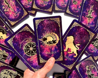 Baraja de Tarot más vendida, Baraja de Tarot 78 Cartas, Rueda de la Fortuna, Baraja de Tarot Linda, Baraja de Tarot Única, Cartas de Oráculo, Baraja de Cartas de Tarot