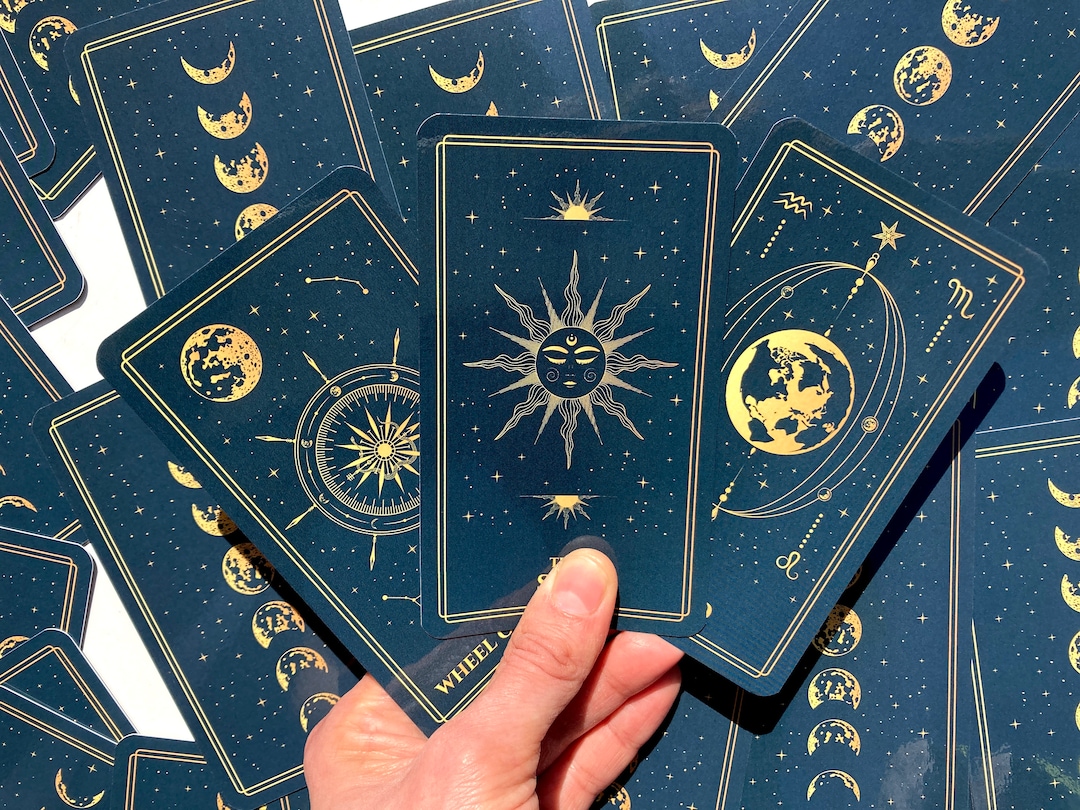 Tarot Deck 78 Cards, Wheel of Fortune, Cute Tarot Deck, Unique Tarot