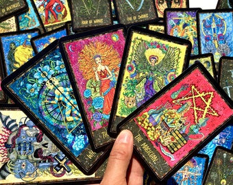 Jeu de tarot de 78 cartes, roue de la fortune, jeu de tarot mignon, jeu de tarot unique, cartes Oracle, jeu de cartes de tarot, tarot à succès
