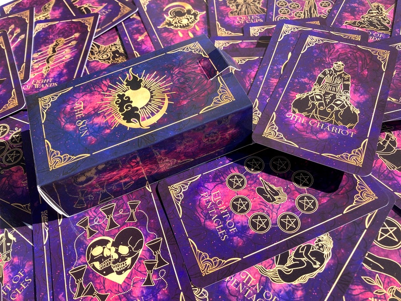 Bestseller Tarot deck, Tarot Deck 78 Cards, Wheel Of Fortune, Cute Tarot Deck, Unique Tarot Deck, Indie tarot deck