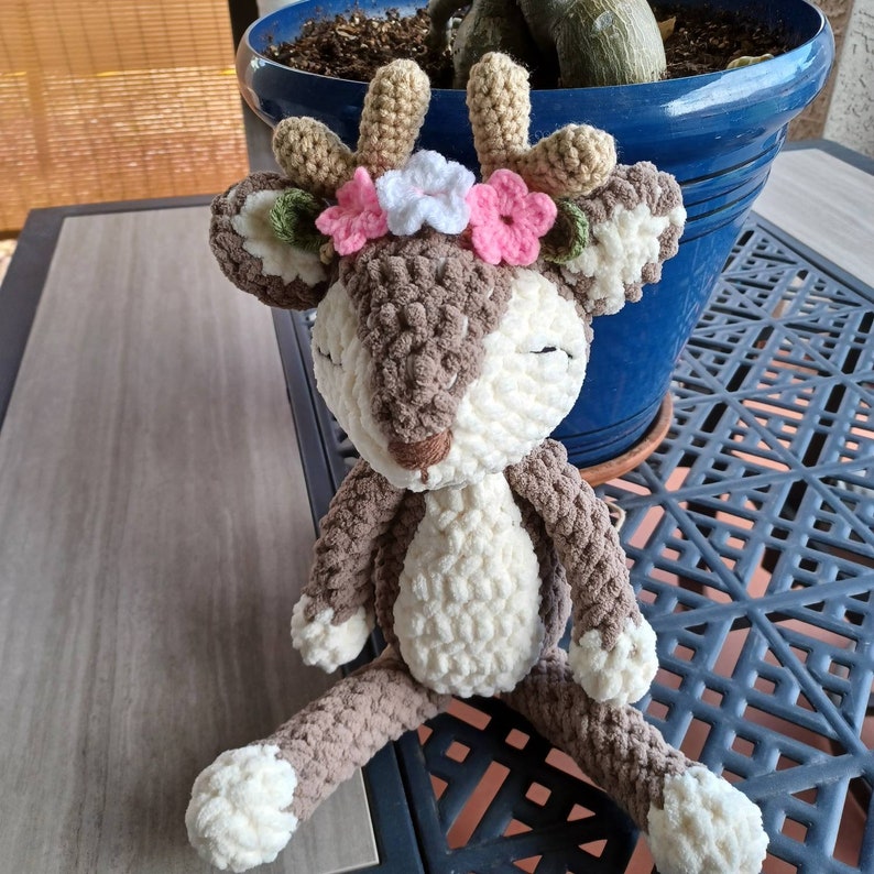 Handmade Crochet Deer, Reindeer, Fawn, Doe Snuggle Buddy Made to Order ...