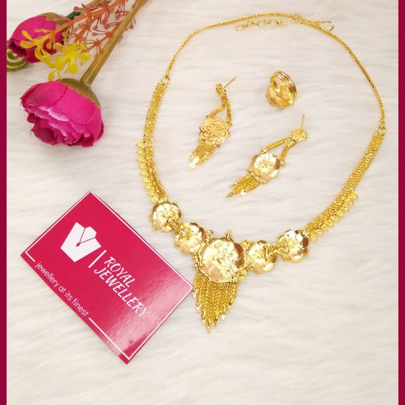 Gold necklace set 24 carat new arrivals