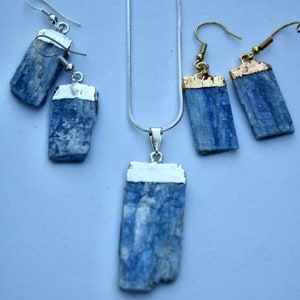 Blue kyanite jewellery